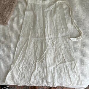 Aritzia Wilfred Eleta Linen Wrap Skirt in White, Size M